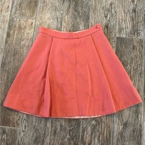 Rachel Antonoff's Fall 2016 collection coral-colored, pleated skater skirt sz 0
